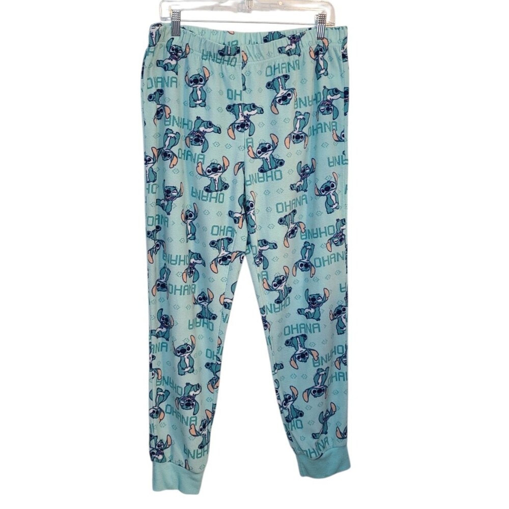 Disney Stitch Ohana Womens L Cuffed Pajama Pants Lounge Sleepwear Comfortcore